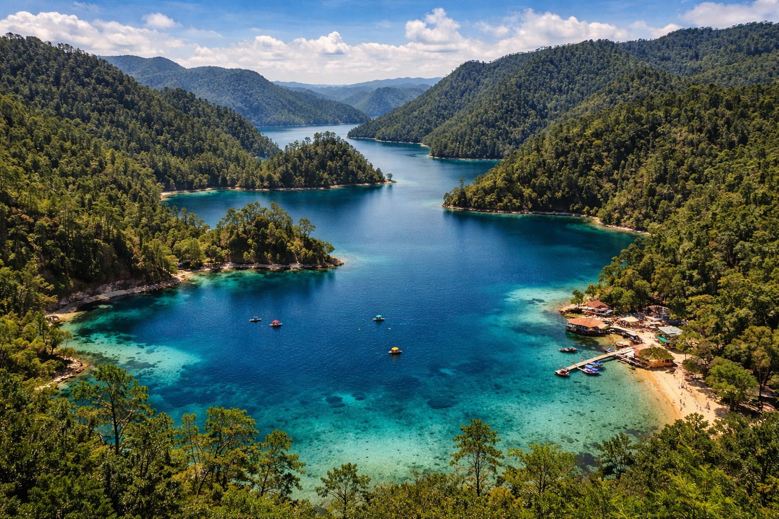 Lagunas de Montebello y paisaje de montaña en Chiapas